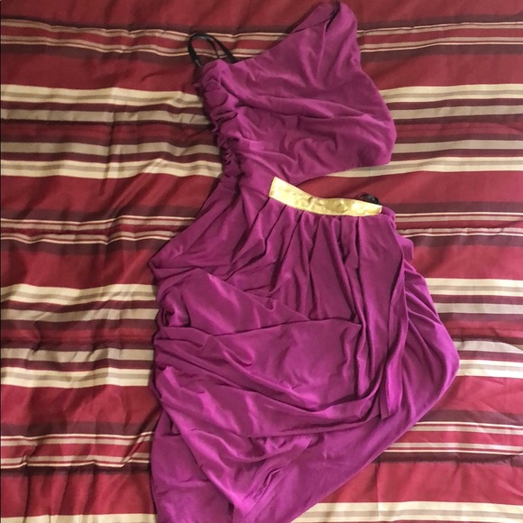 purple toga dress